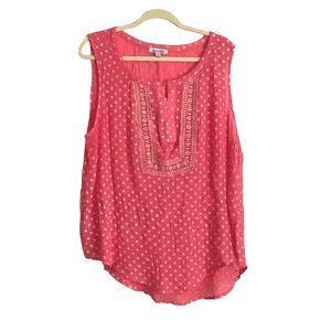 WAPI Woman’s  Sleeveless Pink Blouse Size 3X
